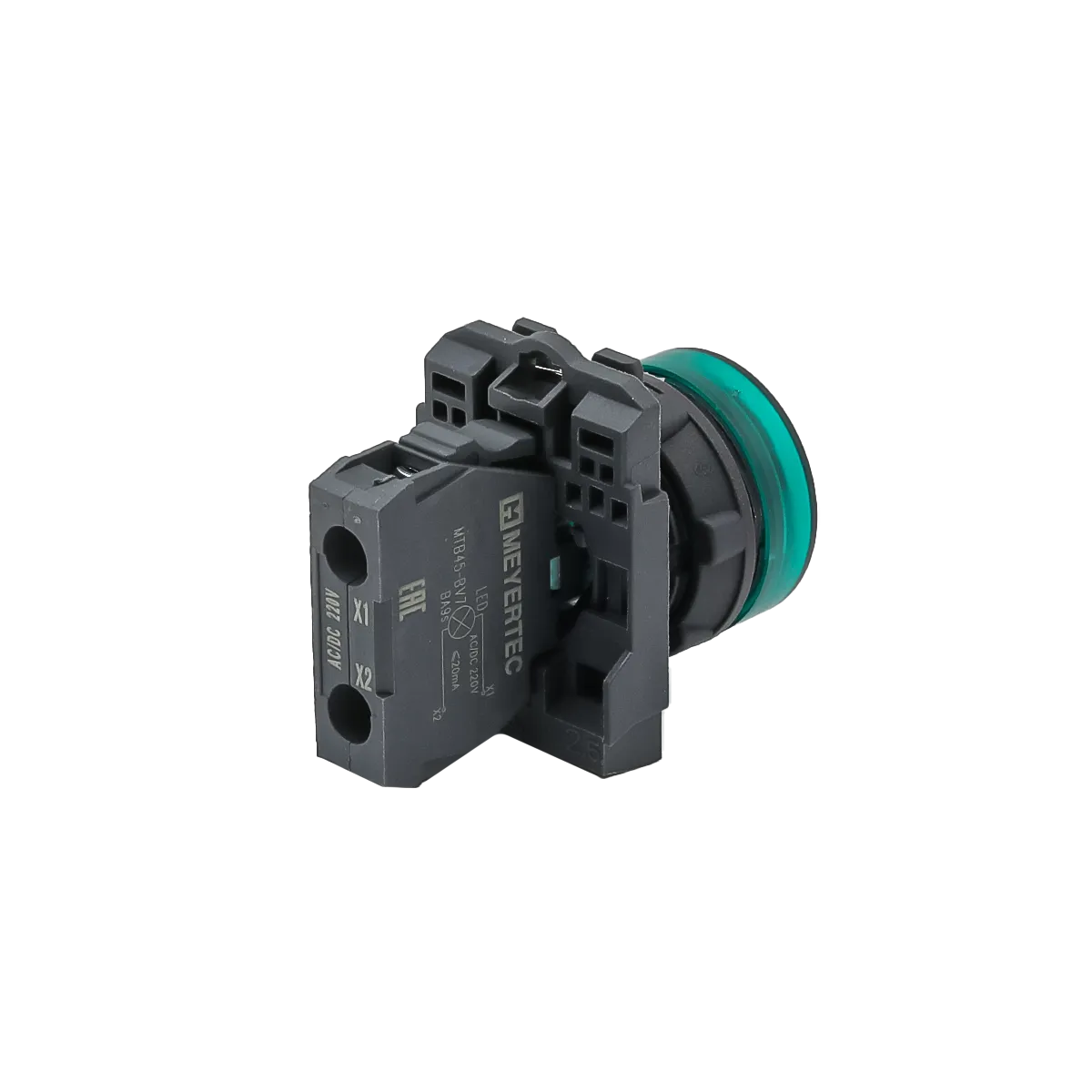 Лампа сигнальная зеленая, 220V AС/DC, IP65, пластик