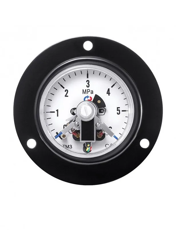 Манометры ТМ-310.05 осе­вые с пе­ред­ним флан­цем и элек­тро­кон­такт­ной приставкой
