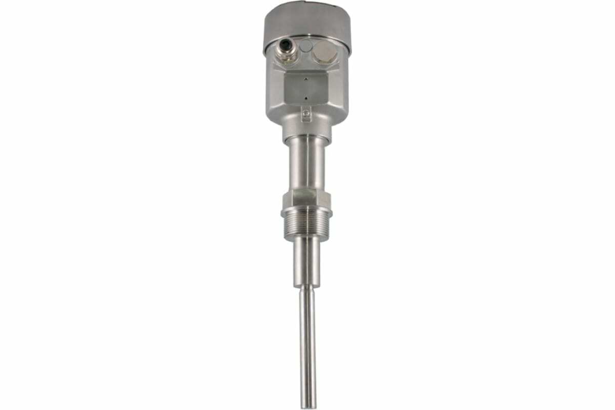 Вибрационный датчик предельного уровня сыпучих материалов в корпусе из нерж. стали, одноштыревое исполнение, -40 +150 С, Pmax=16 bar, 22-265 VAC - 20-46 VDC, IP 67, чувств. 100 г/л, соединение- резьба  G 1 1/2", нерж. сталь 304, удлинение 170 мм, нерж. ст